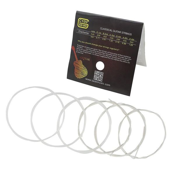 

fishing hooks irin 6pcs/set classical guitar strings nylon silver-plated copper wound strings(.028-.043)