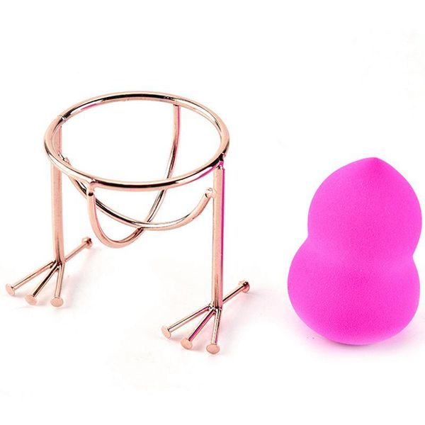 

bathroom storage & organization cosmetic puff shelf drying rack makeup sponge beauty tool chicken feet shape metal display stand holder