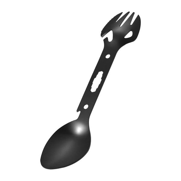 

camp kitchen 8in1 manual outdoor camping bottle opener multifunctional durable spoon fork survival tool restaruant cookware stainless steel