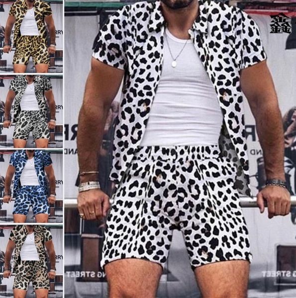 

men s tracksuit leopard printed breathable and easy to clean sports two-piece set young sport two piece sweat suits 2pcs plus size 3xl, Gray