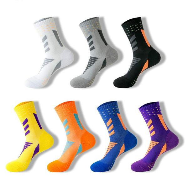 

arrival 1pairs cycling sport socks for men set good quality cotton football basketball sock sports, Black