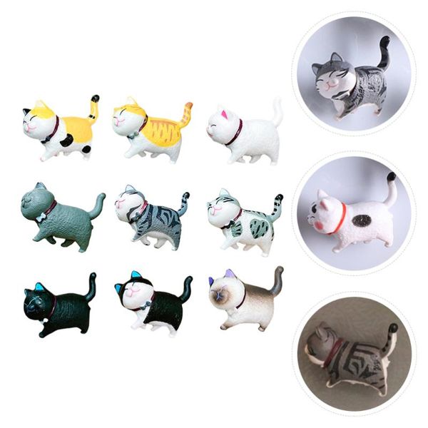 

9pcs 3d lovely cat shape magnetic fridge stickers animal shaped magnet magnets