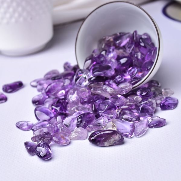 Brasilien Amethyst Bulk Hand poliert Natürliche Steine ​​Reiki Kies Kristall Steine ​​Dekoration Fischtank Dekor Garten Tank Dekor