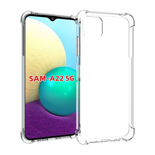 Şeffaf Telefon Kılıfları Samsung Galaxy A22 M32 S21 Fe Case Yumuşak Jel Cilt Temizle Silikon Koruyucu Kapak