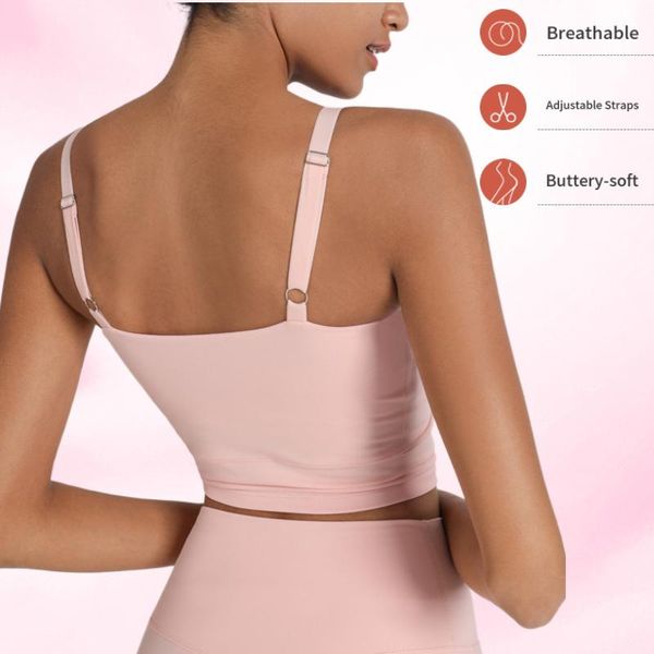 

gym clothing graceful buttery-soft athletic sports bras women adjustable straps stretchy fitness workout yoga crop, White;black