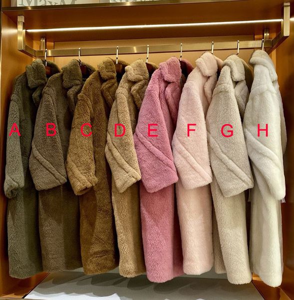 

teddy bear icon wool coats oversized dress for women and men, Black