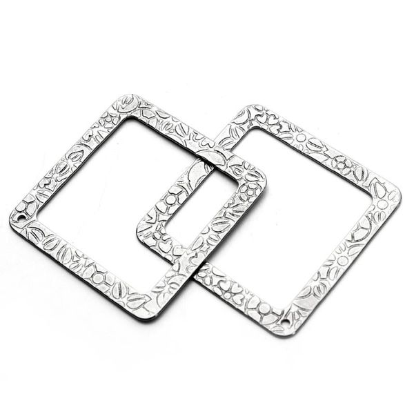 

pendants doreenbeads stainless steel geometric style silver tone jewelry diy findings components 3.7cmx 3.7cm , 10 pcs, Black