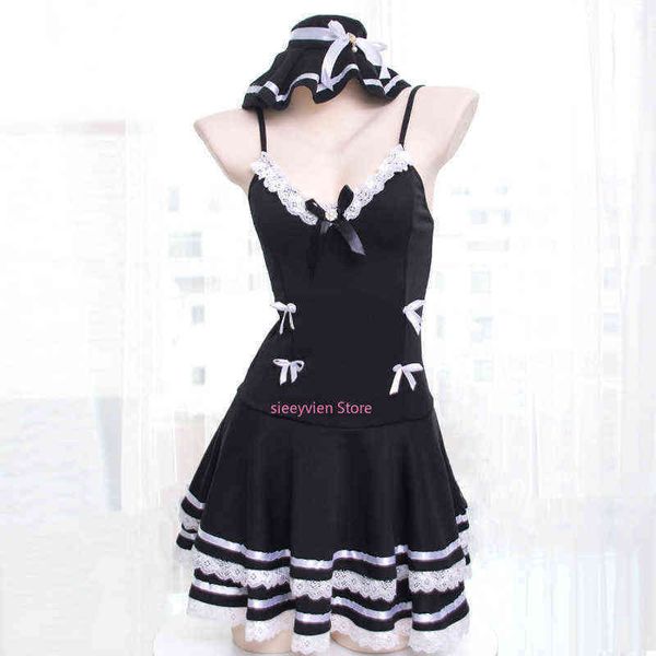 Nxy Sexy Set Edge Dessous für Frauen Maid Seduction Nice Evil Demon Rückenfreies Kleid Anime Cosplay Kostüme Weihnachten 1210