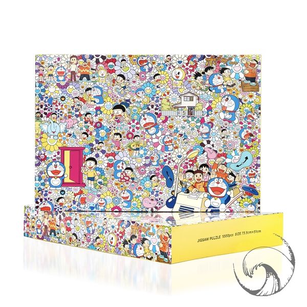 

domestic murakami longdoraemon genuine jigsaw puzzle framed robot cat gift 1000 pieces