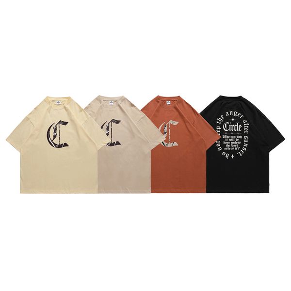 

men's t-shirts casual trend fashion gothic retro short sleeve large size loose men's tees clothing multiple colour, White;black