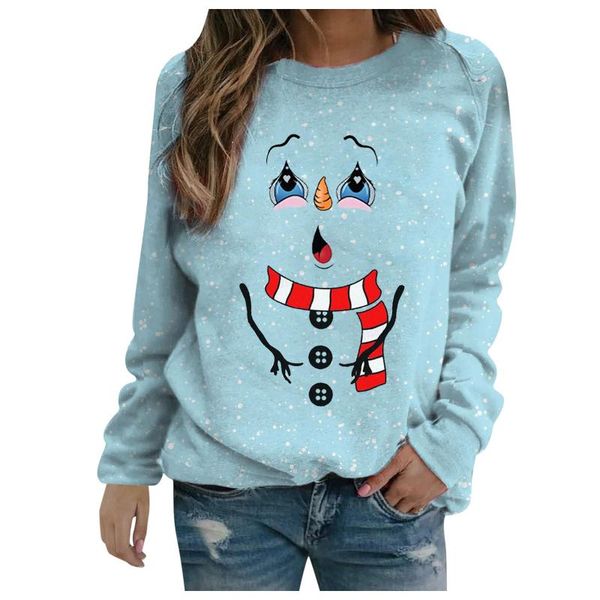 

women's t-shirt woman tshirts women christmas cute snowman face print ladies round neck mujer camisetas tee shirt femme haut sexy, White