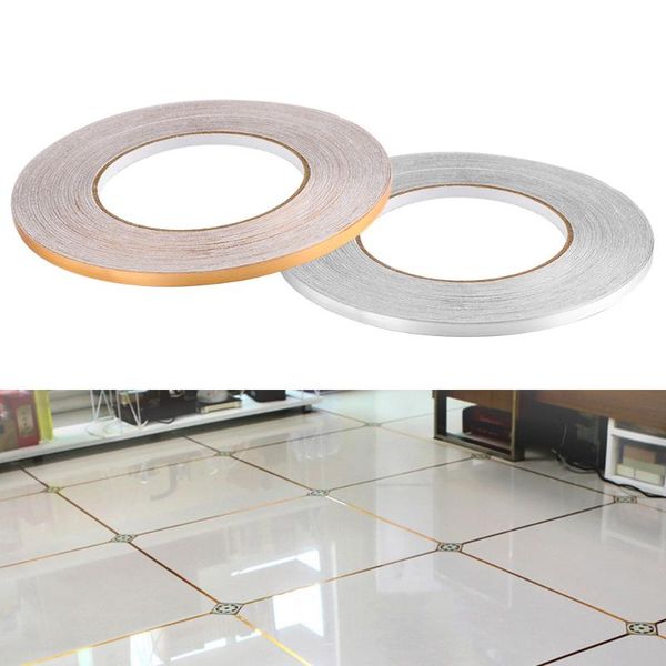 

wall stickers copper foil strip sticker 50x0.05m for bedroom living room waterproof floor seam gap sealing tape gold silver