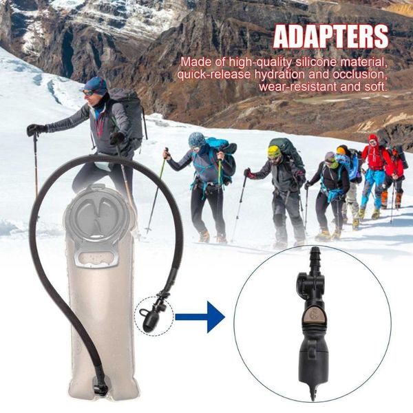 

hydration packs water bag dust adapter connector removable canteen camping shower