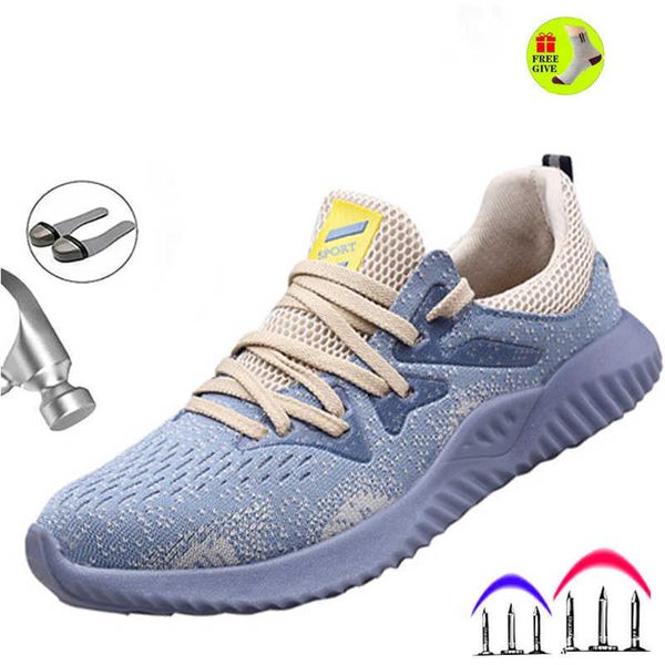 

light meat bottom tendon safety shoes men deodorant dreathable steel toe cap anti-perforation women's soft bottom work shoes 211007, Black;brown
