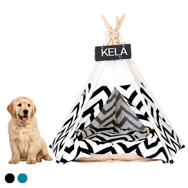 

kennels & pens dog tents for puppy cat pet with cushionpet tent bed white canvas cute house portable washable
