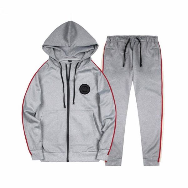 

men's tracksuits two piece set tracksuit men casual spring autumn sporting suit hoodies+pant sweatsuit joggers moleton masculino 2021, Gray