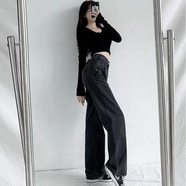 

women's jeans vintage skinny high waist pencil women slim fit stretch denim pants full length trousers boyfriend, Blue
