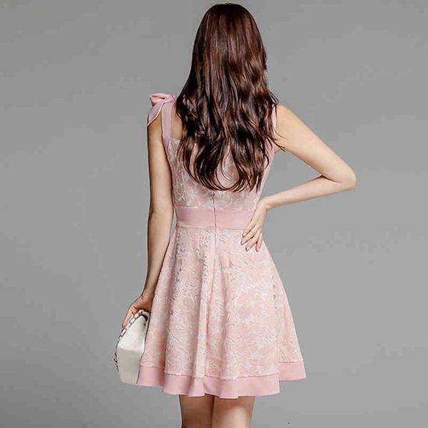 

dresses summer women's lace vestidos vintage sleeveless work office es elegant simple evening party a-line, Black;gray