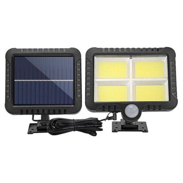 

solar lamps 120/128 cob led light pir motion sensor outdoor lighting garage security garden decoration wall lamp spotlight