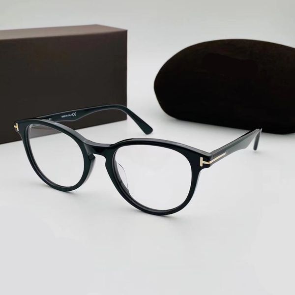 

fashion sunglasses frames tf5556 acetate glasses frame men women handmade vintage round 2021 optical myopia prescription eyeglasses retro, Black