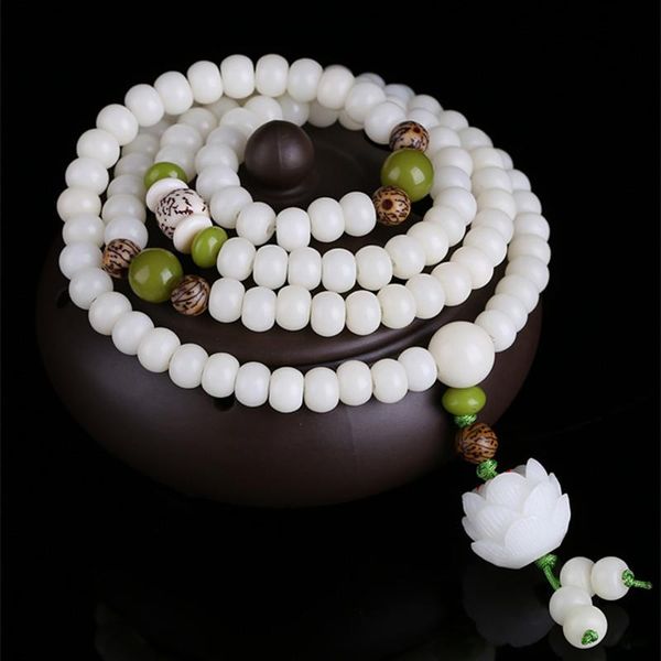 

charm bracelets fashion beauty natural feng shui wealth women men couples lovers lotus 108 beads resin bodhi bracelet, Golden;silver