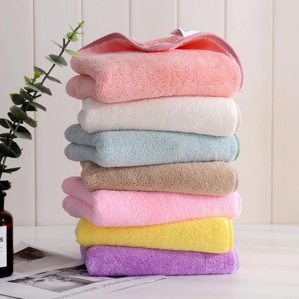 

towel pure color facial hand modern bathroom home el child 35*75 cm napkin