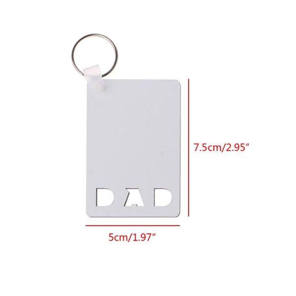 

keychains 652b sublimation blanks heat transfer keychain board double-side printed blank mdf diy pendants, Silver