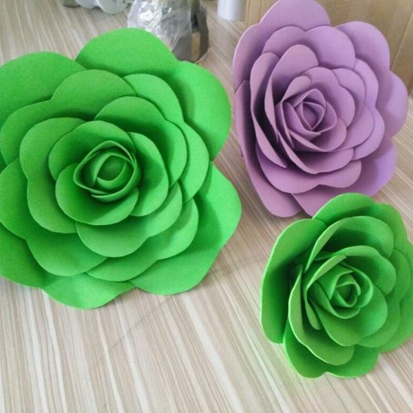 

decorative flowers & wreaths 40cm (16") big foam rose flower for wedding stage background door party decoration supplies 42 colors