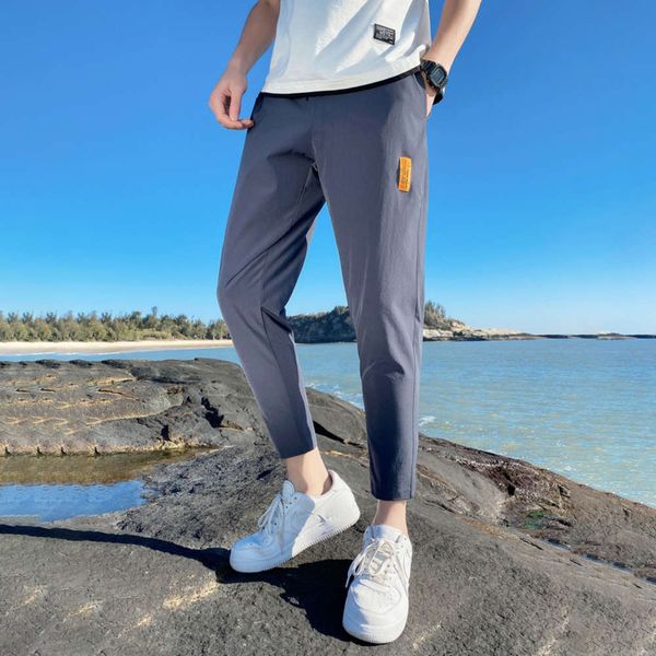 

shorts outdoor spring and summer sports pants casual men's ice silk quick drying capris leggings, White;black