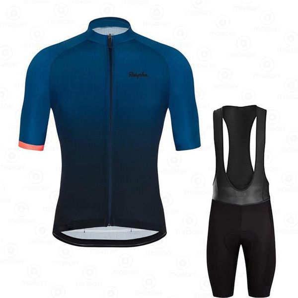 

racing sets ropa ciclismo ralvpha cycling jersey bib shorts set 19d gel pad 2021 raphaful mountain clothing suits outdoor bike wear, Black;blue