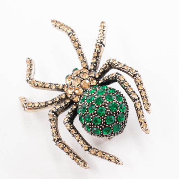 

pins, brooches crystal rhinestone black/green spider brooch broach pin women jewelry accessories bq000134, Gray