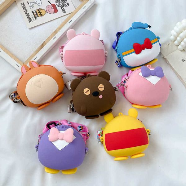

bag silicone children's bag south korea 2021 summer new creative change single shoulder cute cartoon boys and girls' messenger