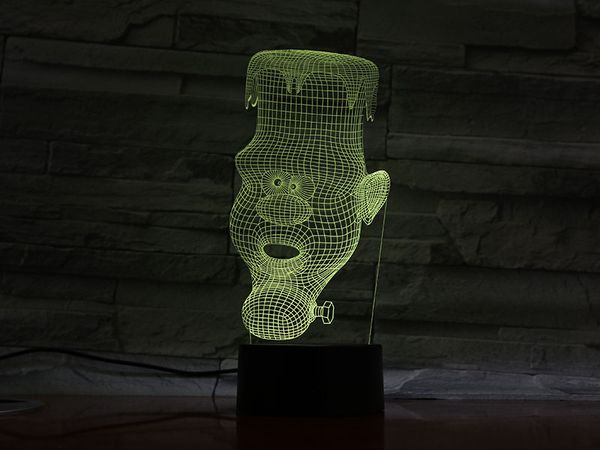 

decorative 3d night light led skull plug in acrylic nightlight kids friends gift halloween party decoration desk lamp smart phone color cont