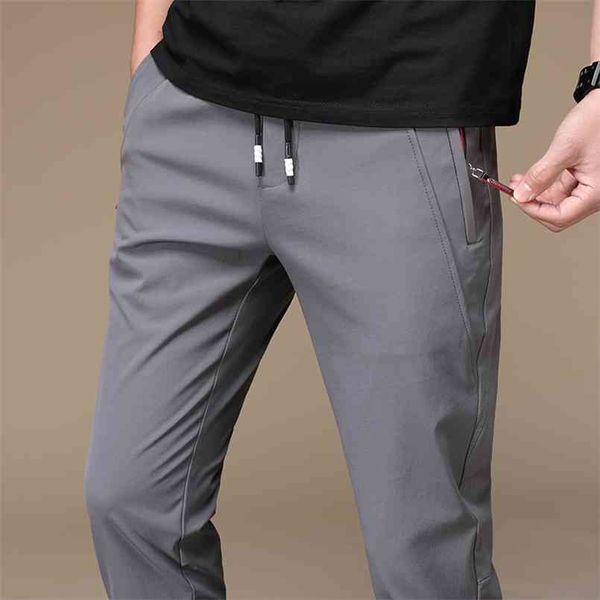

summer men sweatpants warm thin pants loose elastic waist casual trousers big plus size 38 210810, Black