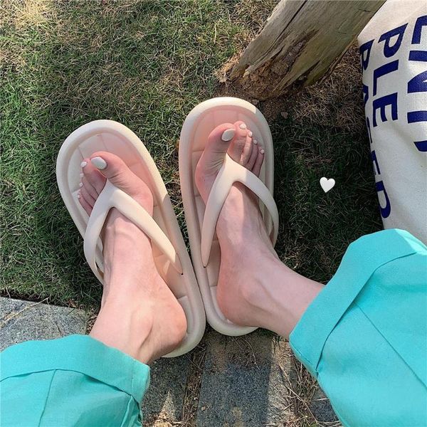 

slippers lisapie women's flip-flops comfortable slides transparent gel shoes anti-skip simple beach clear women, Black