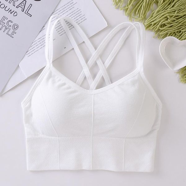 

breathable sports bra antisweat fitness seamless yoga bra shockproof crop women push up sport gym workout 000095, White;red