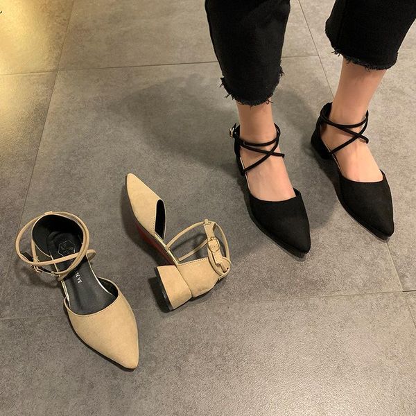 

high heel sandal for women shoes lady 2021 espadrilles platform buckle all-match suit female beige high-heeled velvet fashio sandals, Black
