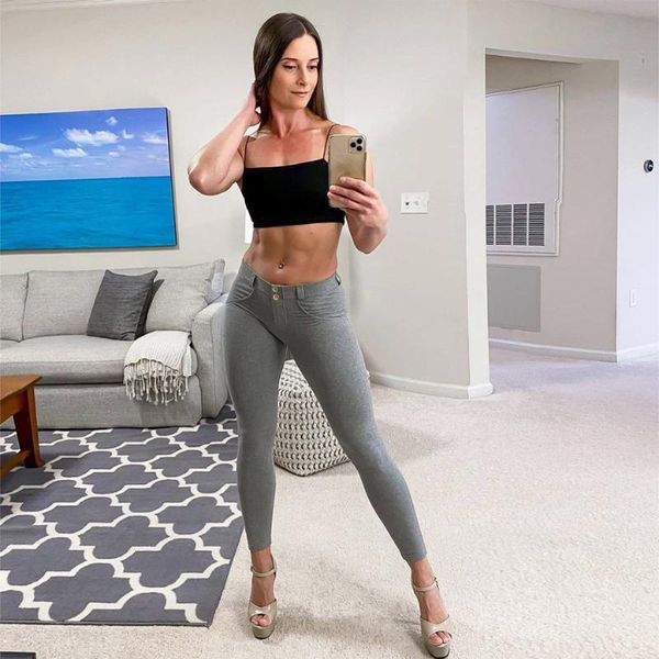

women's leggings melody petite sports compression running tights womens plus size leggins gray long pants, Black