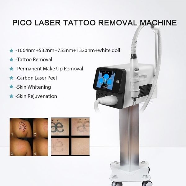Salon Laser Tattoo Rimozione Pico Tech 2500MJ Permanenet Trucco Rimuovere la macchina per la bellezza del viso del carbonio