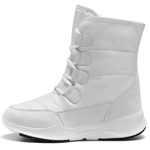 

boots women winter white snow boot short style water-resistance upper non-slip waterproof plush black botas mujer invierno