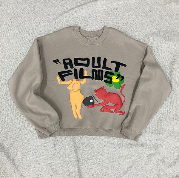 

men 3d foaming printed hoodies oversize fleece hoodie sweatshirt men's women crew neck hip hop, Black