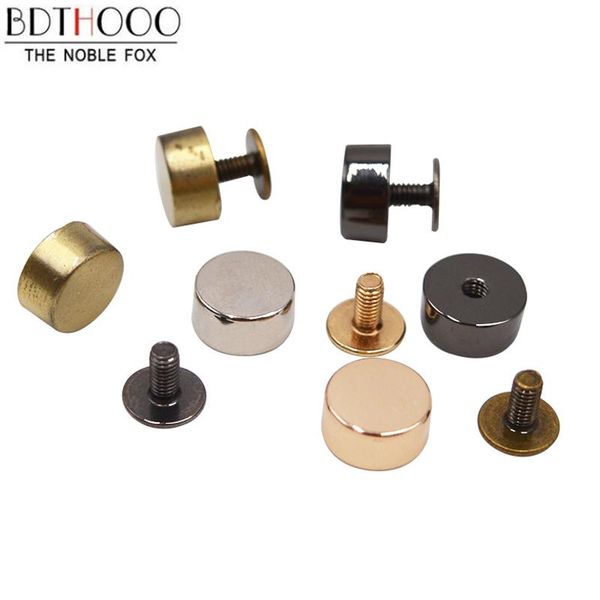 

bag parts & accessories 10pcs wear protection bottom studs rivets diy leather buttons screw for bags hardware belt feet, Black