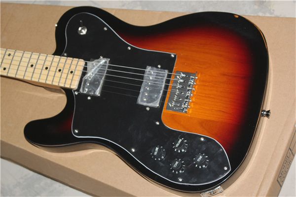 

6 strings left handed tobacco sunburst electric guitar,maple fretboard