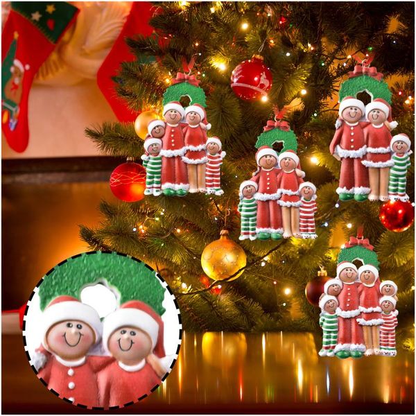 

christmas decorations 2021 personalized cartoon family pendant ornaments xmas hanging tags plaques for home deco noel