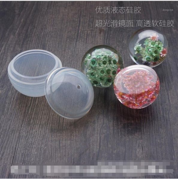 

set diy sphere silicone mold dried flower specimen make jewelry accessories tools equipments resin molds for jewelry1, White