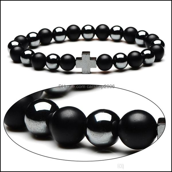 

beaded, strands bracelets jewelrycross giftcross bracelet male and female couple simple meaning drop delivery 2021 xxbzq, Black