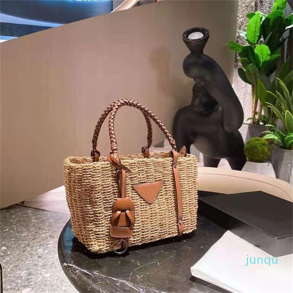 

fashion handbag rattan woven female straw bag new pendant net celebrity same large capacity elegant classic style newest