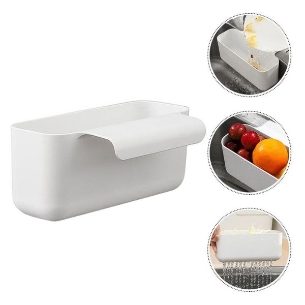 

2pcs kitchen sink wall hanging fruit vegetable basket box sponge storage rack & organization