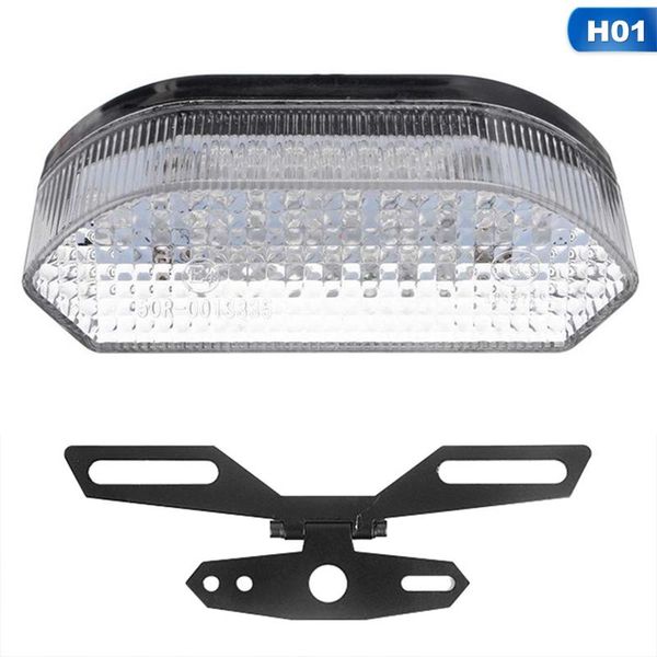 

/set motorcycle atv universal brake license plate tail light srunning bracket signal lamp 3 colors cover led emergency ligh