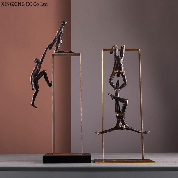 

decorative objects & figurines creative sports figure statue art decoration modern living room home accessories retro resin crafts desk furn